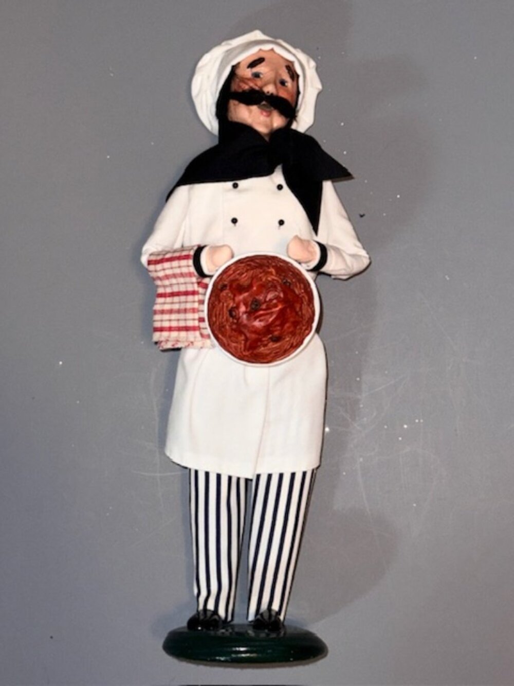 Vintage Byers Choice Carolers Christmas Figurine Doll Chef Spaghetti Chalfont PA